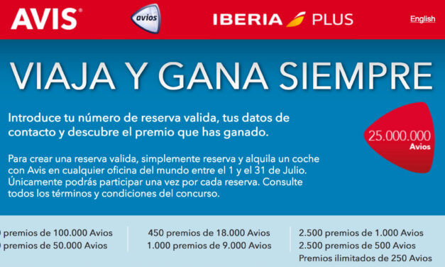 25 millones de Avios de Iberia Plus y Avis