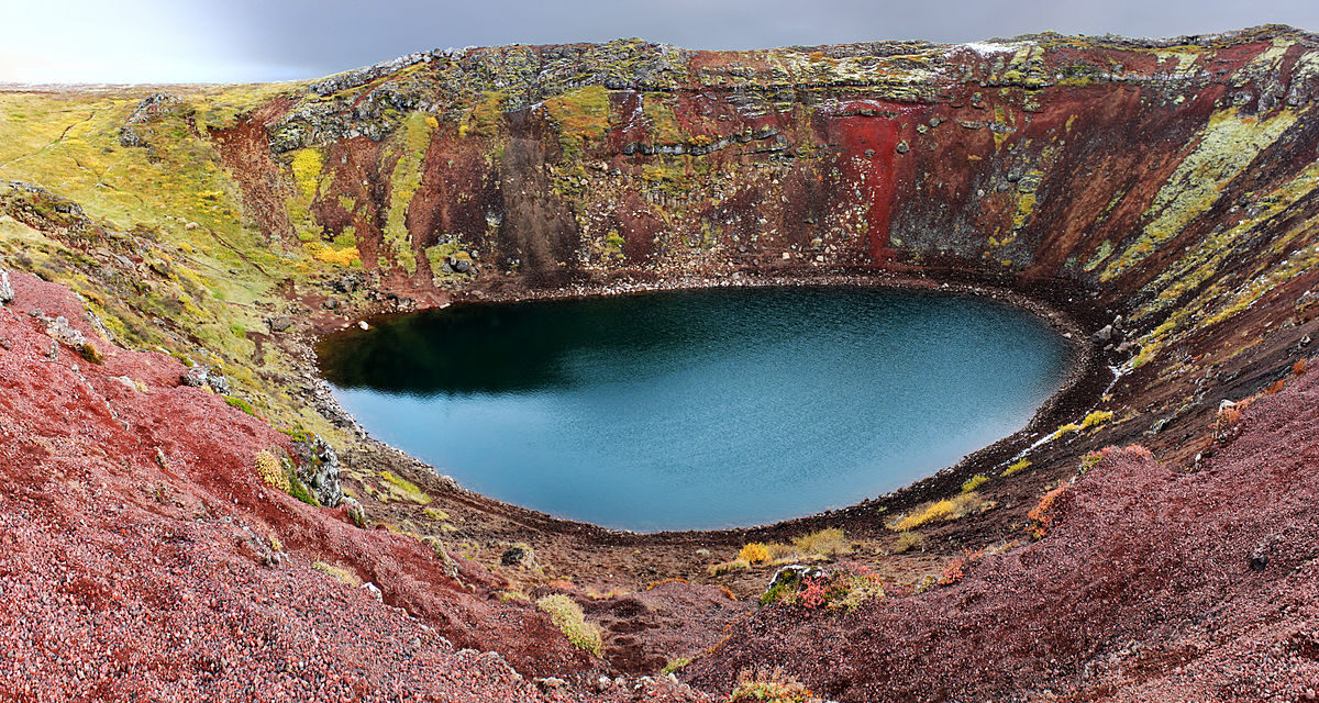 El lago Kerid de Islandia