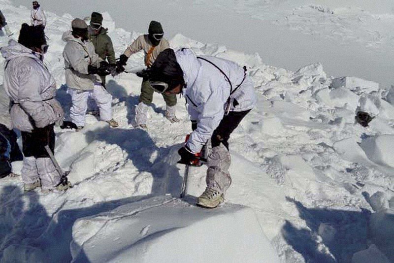 Nieve en la India